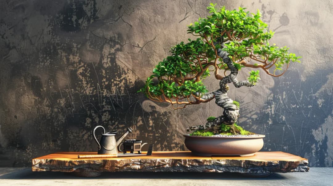 Jak pielęgnować bonsai w doniczce na bonsai z podstawką?