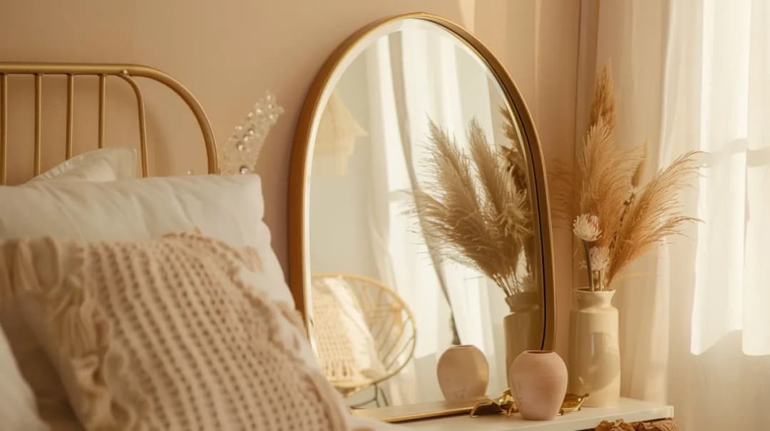 Dlaczego lustro owalne złote to must-have w Twojej sypialni?