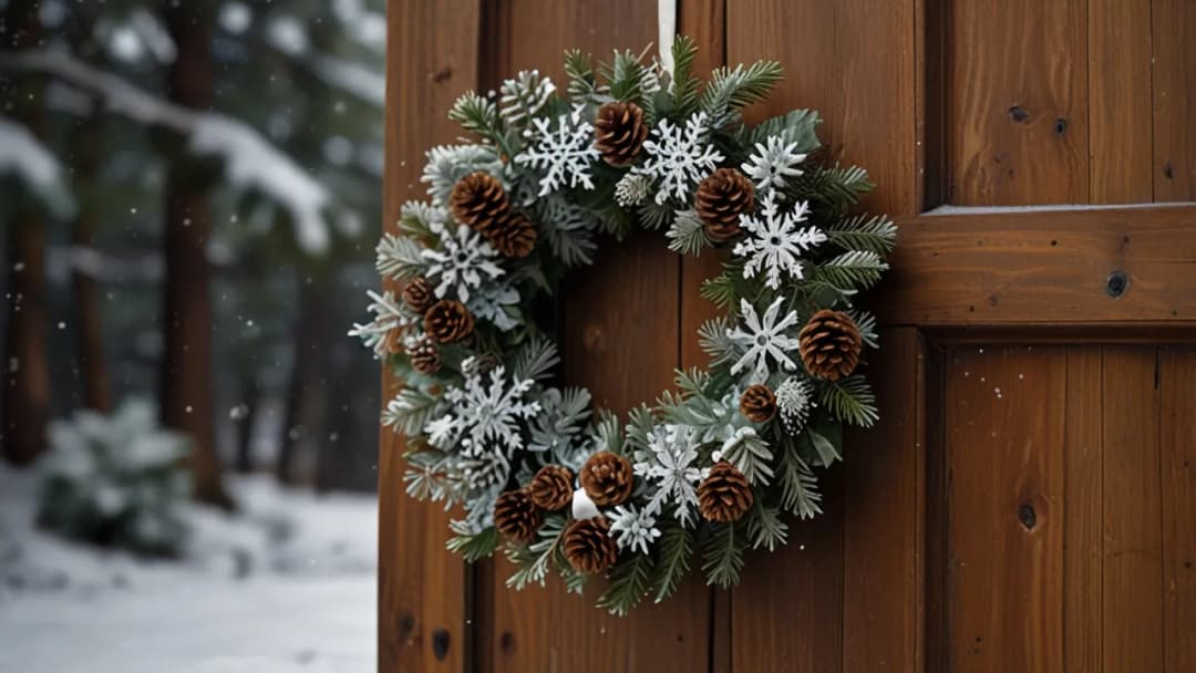 Jak zrobić piękny wianek zimowy na drzwi: 5 prostych kroków
